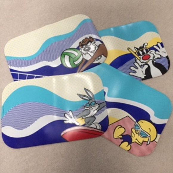 Warner Brothers Other - Warner Brothers - Looney Tunes Cartoon 4 Placemats – VINTAGE Y2K